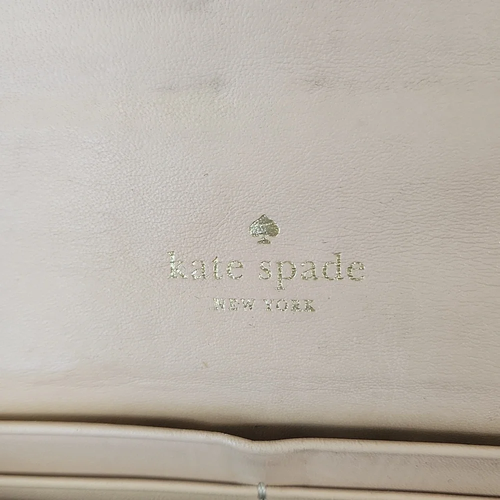 Kate Spade Turnlock Mara Hampton Road Black Leather Clutch Wallet